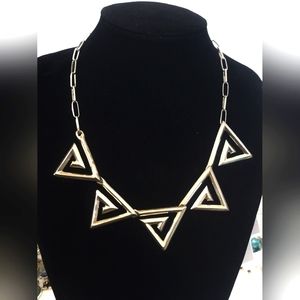 Navajo Sterling Silver Triangle Choker Necklace